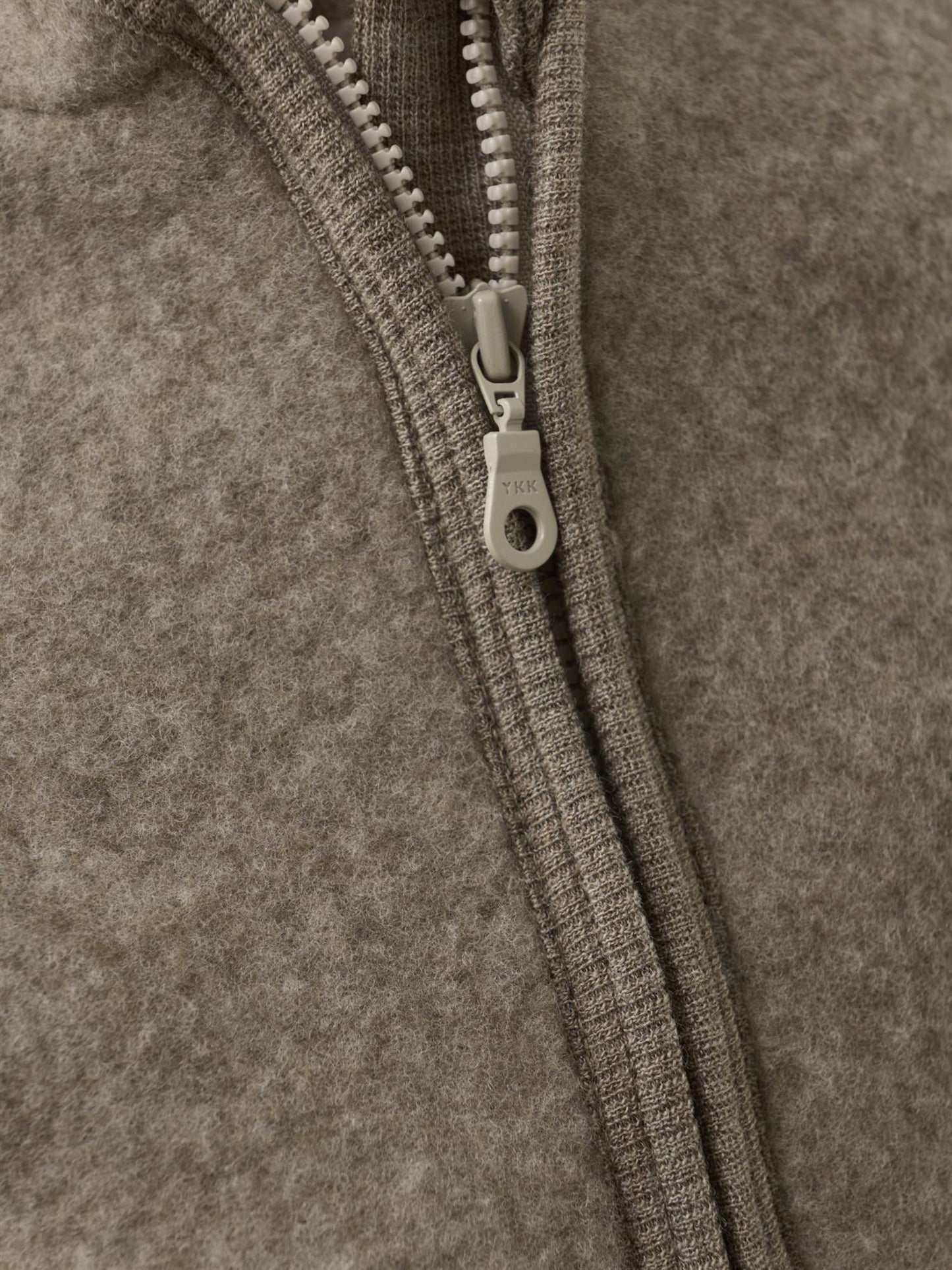 Huttelihut - Jakke - Hette - Ører - Ullfleece - Beige - Unisex - str 62-86 cm