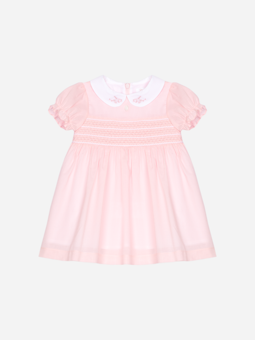 Patachou – Kjole med vaffelsøm og krage – Rosa – Jente – 0-8 år