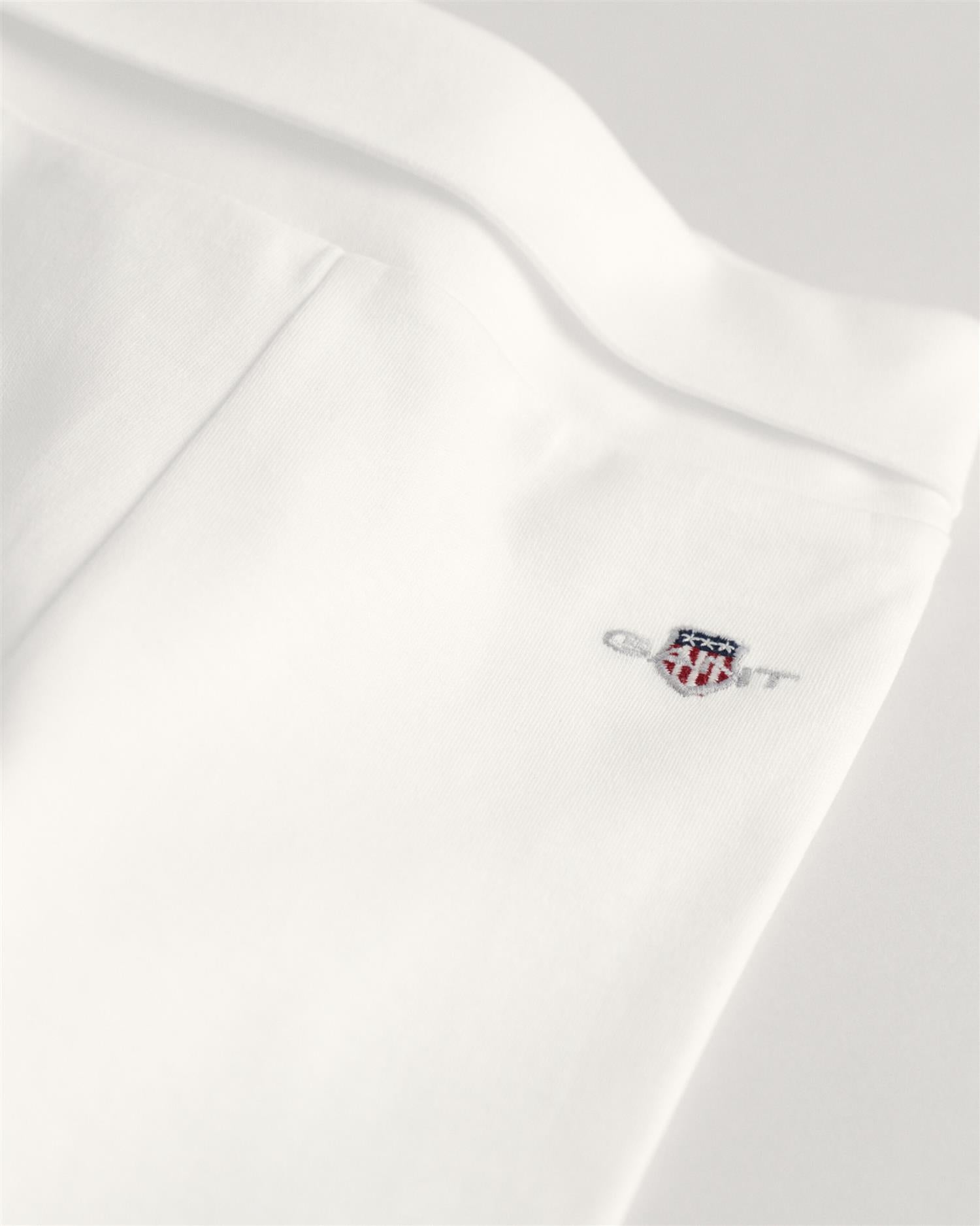 Hvite Gant Shield leggings i økologisk bomull unisex 6–9 mnd
