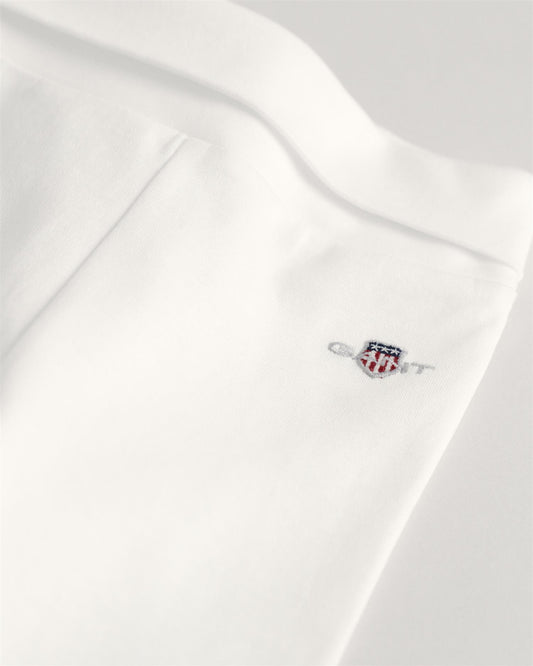 Hvite Gant Shield leggings i økologisk bomull unisex 6–9 mnd