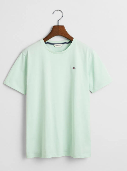 GANT Shield t-skjorte – Mintgrønn med logo – Unisex