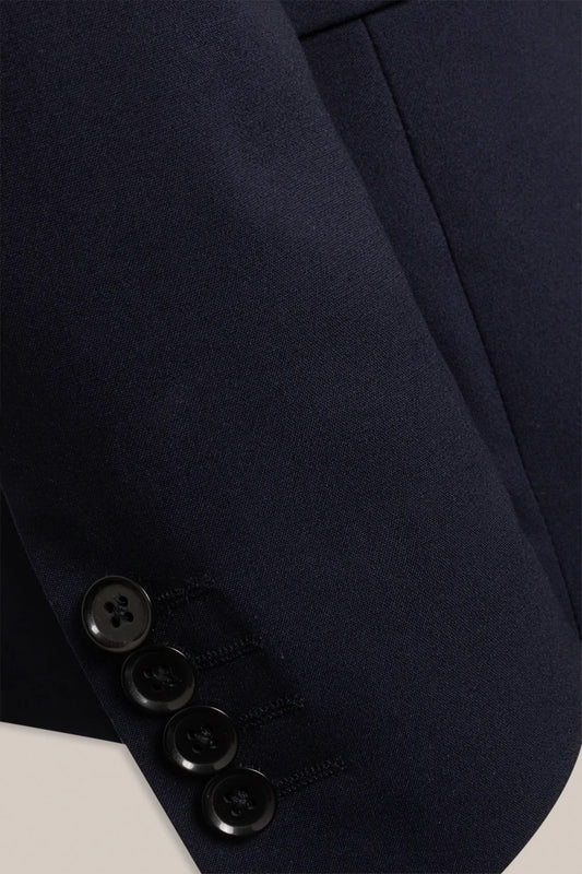 Grunt Kalle mørkeblå blazer til gutt 12–14 år – klassisk dressjakke med smal passform

