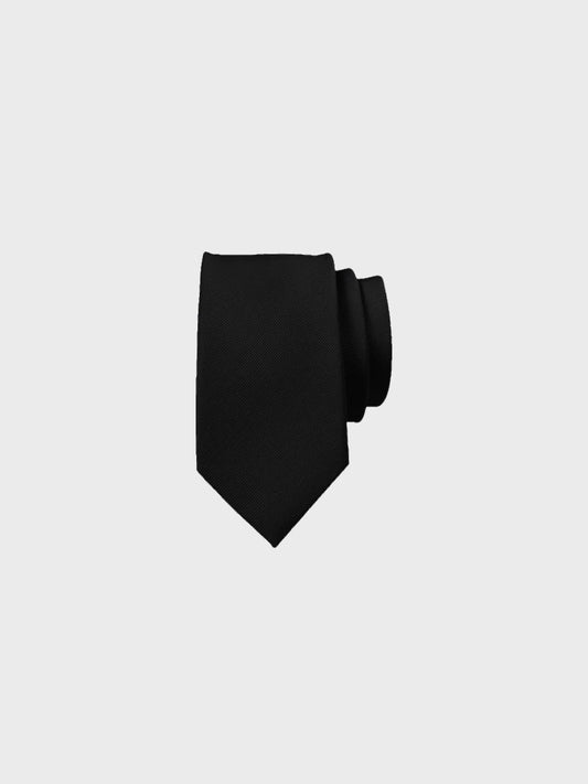 Mørkeblått slips fra Grunt i resirkulert polyester – Gutt One Size.