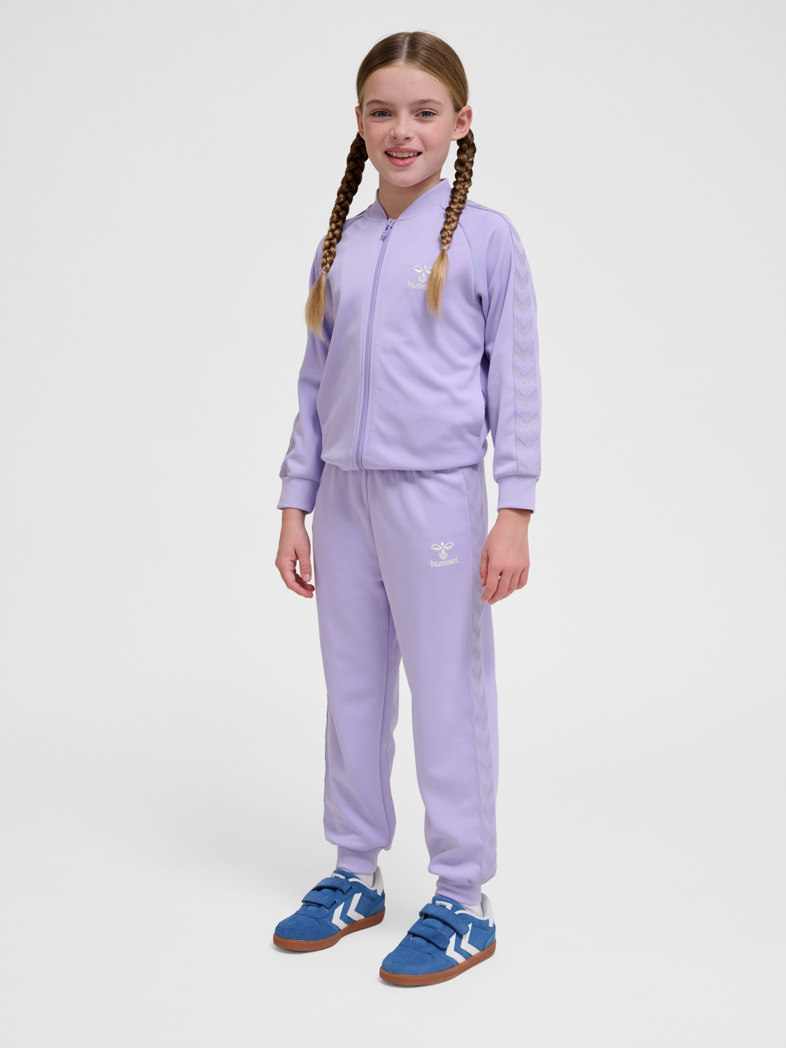 Noma treningsbukse med glitter fra Hummel – Lilla – Jente