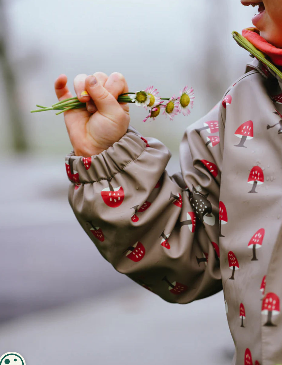 Helårsdress fra Kattnakken i printet design Hagl med vattering og sikkerhetshette