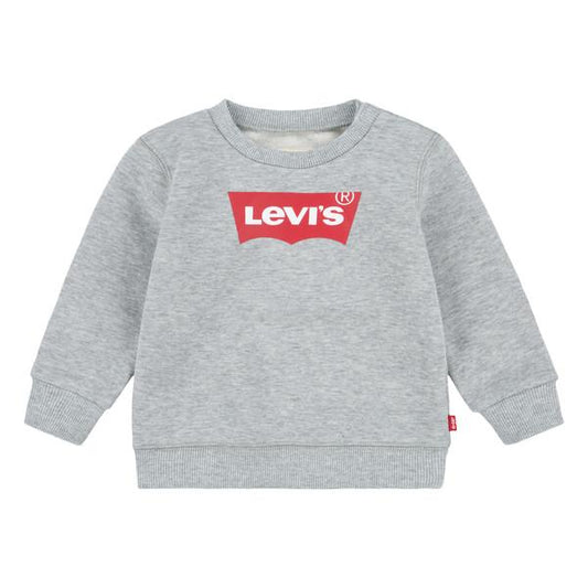 Grå Levi’s collegegenser med logo på brystet – gutt