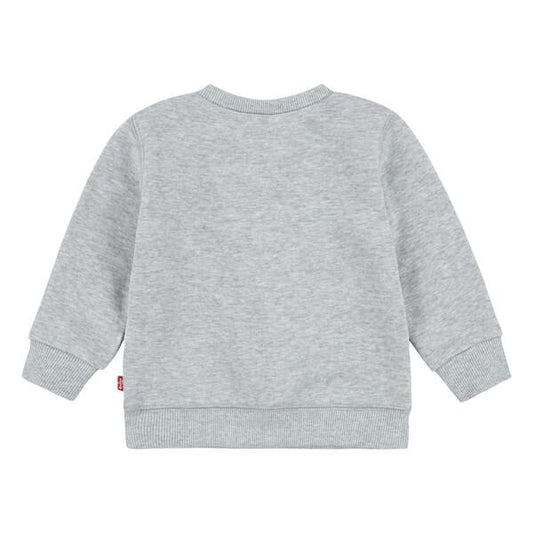 Grå Levi’s collegegenser med logo på brystet – gutt