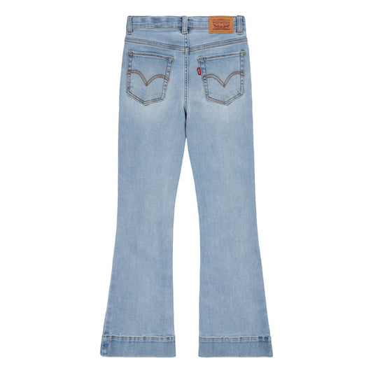 Lyseblå jeans med sleng fra Levi’s – flatterende passform og bred kant nederst.