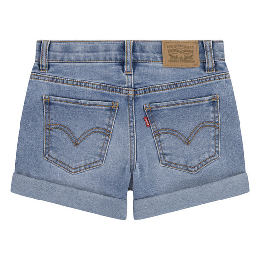 Lyseblå dongerishorts fra Levi’s med regulerbar strikk i livet.