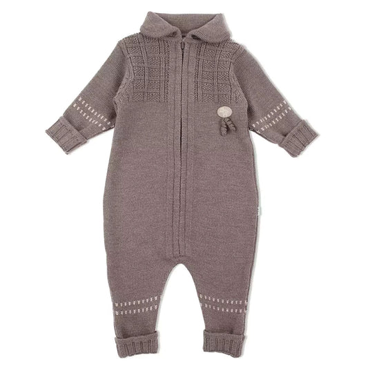 Brun Sparkedress Basic fra Lillelam med glidelås og brettekant – Unisex