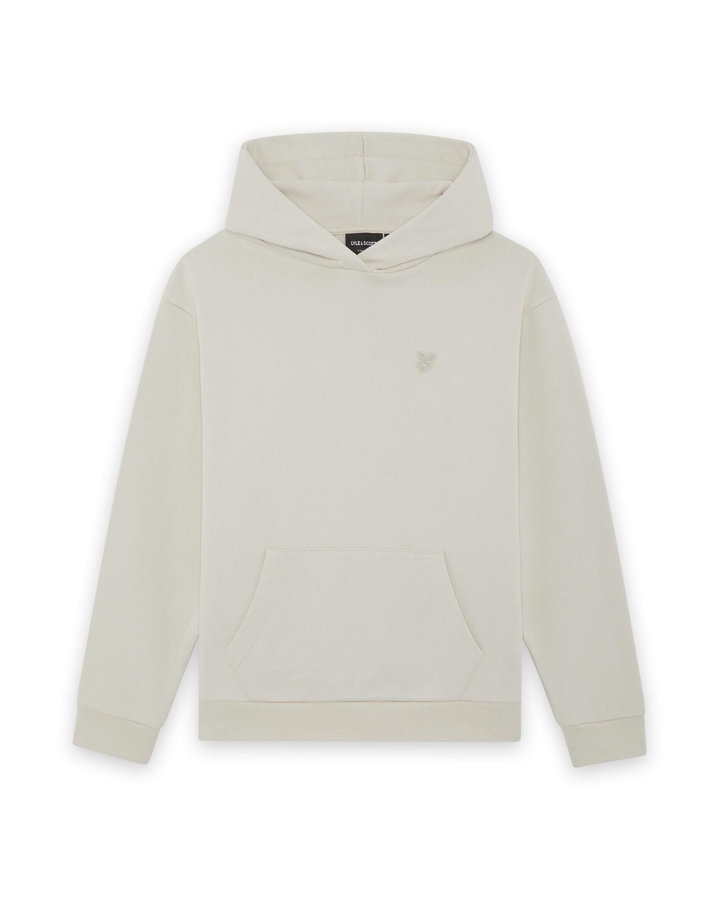 Beige Lyle & Scott hoodie med gul logo – Gutt