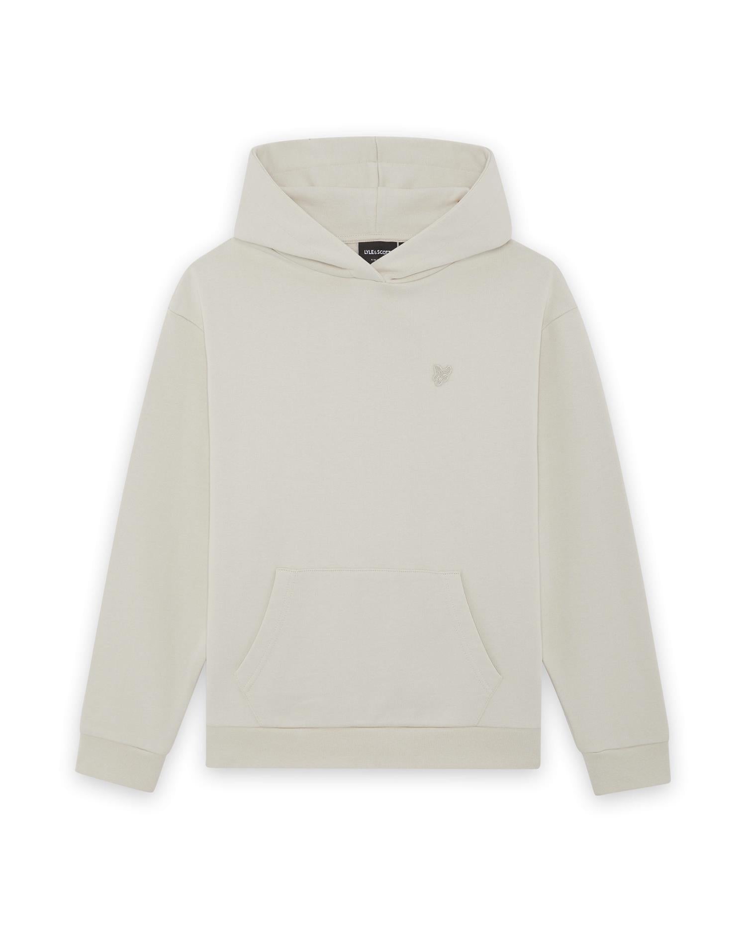Beige Lyle & Scott hoodie med gul logo – Gutt