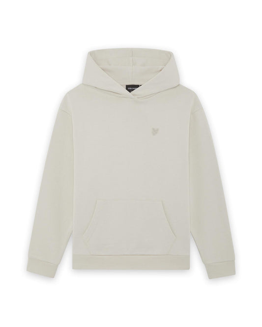 Beige Lyle & Scott hoodie med gul logo – Gutt