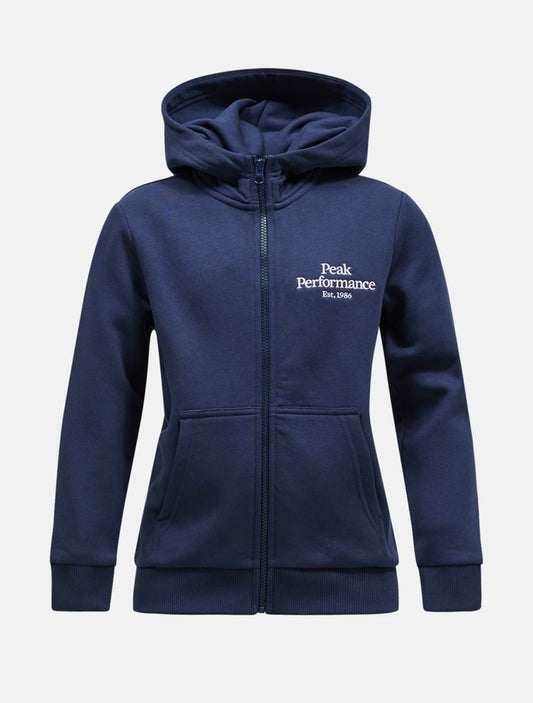 Peak Performance JR Original Zip Hood hettegenser blå unisex