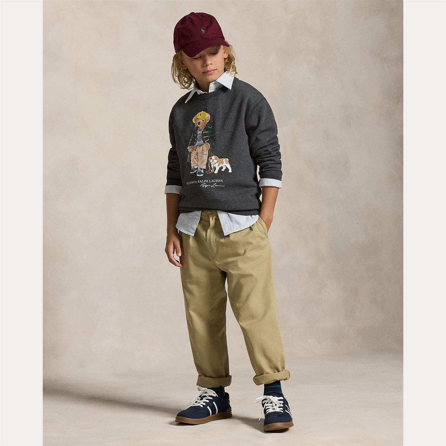 Polo Ralph Lauren bamsegenser i grå til gutt 8–20 år