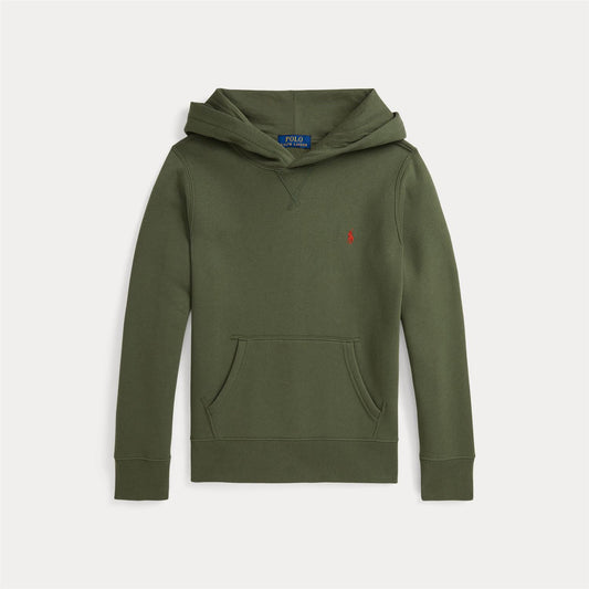 Grønn college hettegenser med rød Polo-hest fra Polo Ralph Lauren – unisex