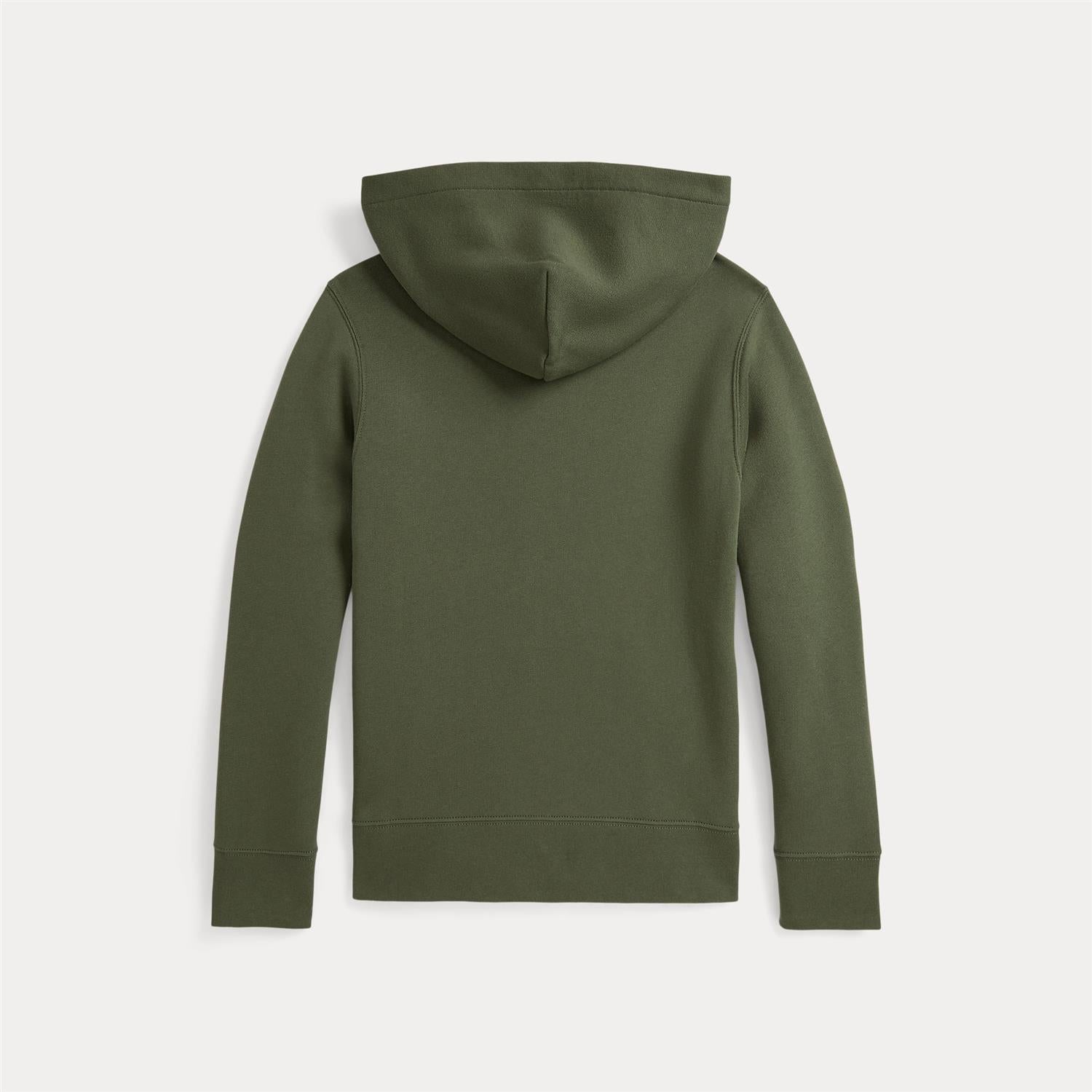 Grønn college hettegenser med rød Polo-hest fra Polo Ralph Lauren – unisex