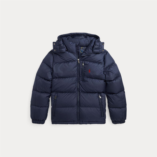 Blå dunjakke fra Polo Ralph Lauren med hette – gutt