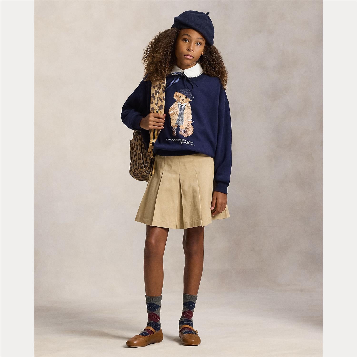 Polo Ralph Lauren genser i blå med bamsemotiv for jente 12–16 år