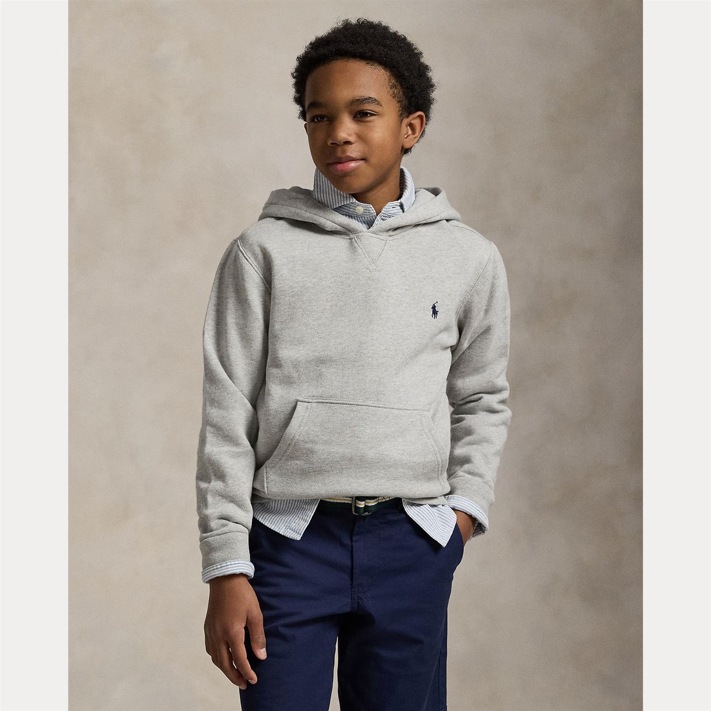 Polo Ralph Lauren grå hettegenser med logo til gutt 8–20 år