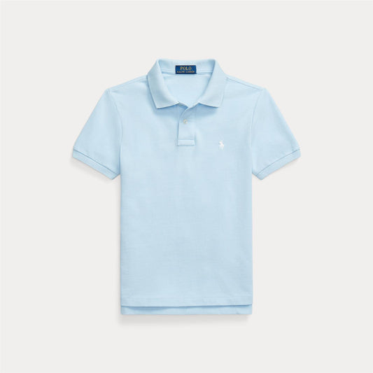 Polo Ralph Lauren lysblå piquet T-skjorte gutt 8–20 år med hvit logo