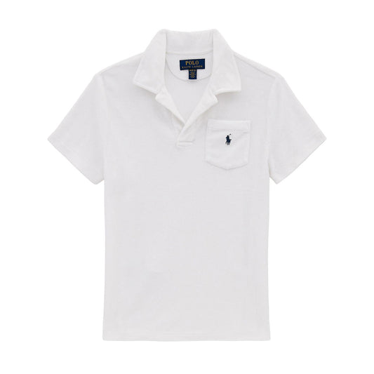 Alt-tekst: Polo Ralph Lauren Terry hvit T-skjorte gutt 10–20 år