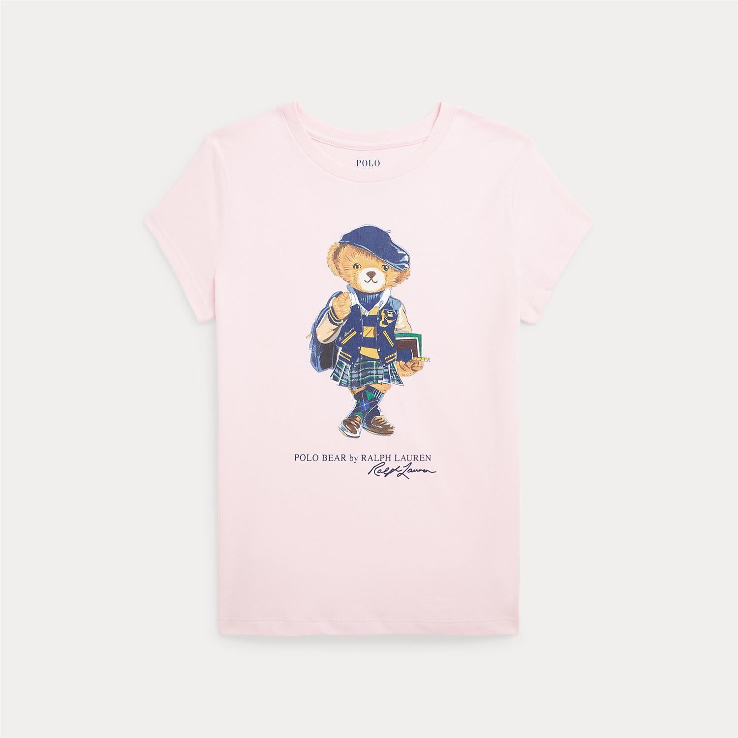 Rosa T-skjorte med bamsemotiv fra Polo Ralph Lauren – jente