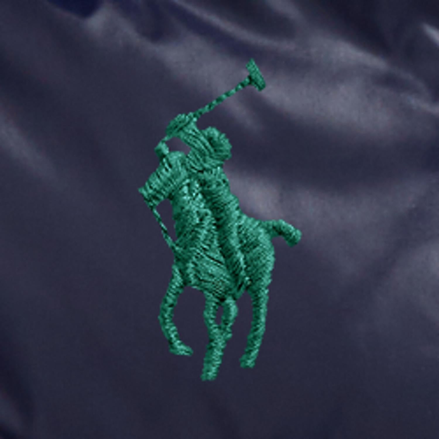 Polo Ralph Lauren glossed blå dunjakke med hette for gutt 14–20 år