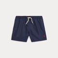 ralph lauren traveler badeshorts i mørk blå med rød logo – gutt