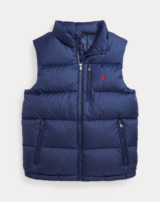 Boblevest fra Ralph Lauren i marineblå med glidelås – Gutt – 8–20 år