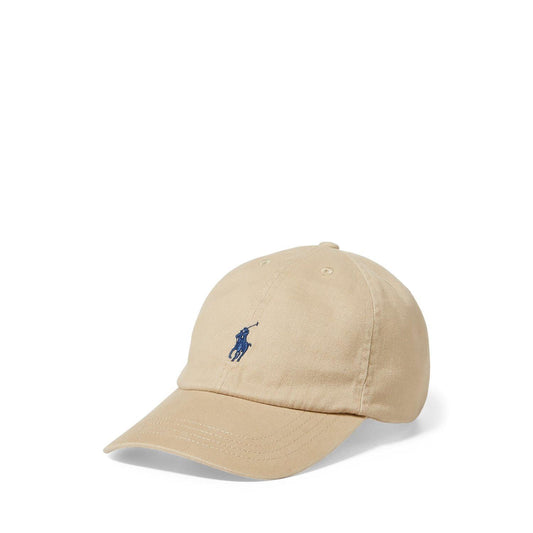 Ralph Lauren beige caps med mørkeblå hest – gutt 8–20 år