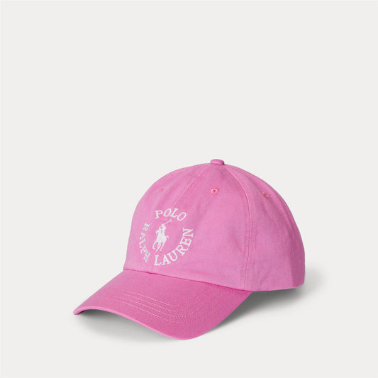 Ralph Lauren – Caps med hvit logo – Rosa – Jente – 2–7 år