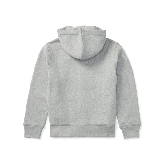 Grå fullzip hettegenser fra Ralph Lauren med glidelås og hette – Gutt