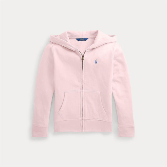 Rosa hettejakke fra Ralph Lauren med hvit logo – til Jente 8–16 år