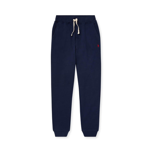 Polo Ralph Lauren mørkeblå joggebukse med rød logo for gutt