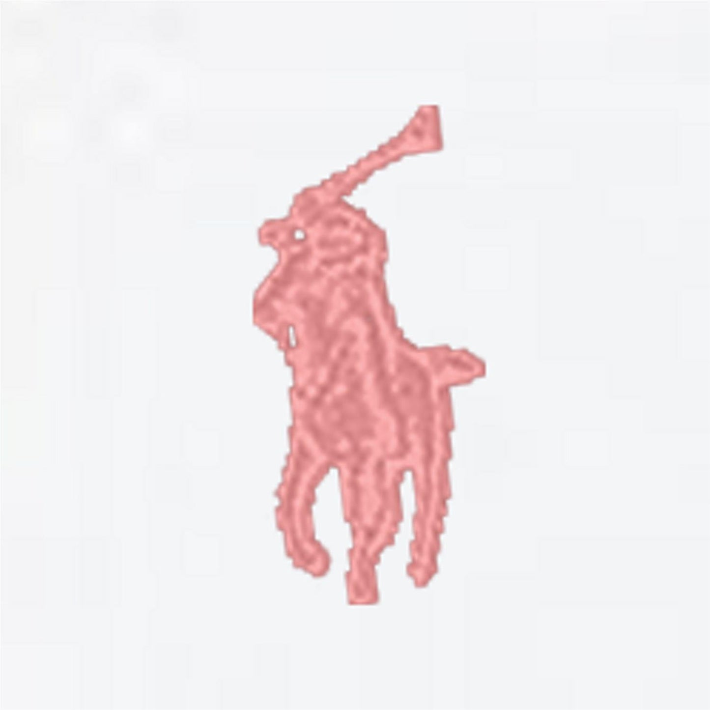 Hvit piquekjole fra Ralph Lauren med rosa brodert hest – til jente