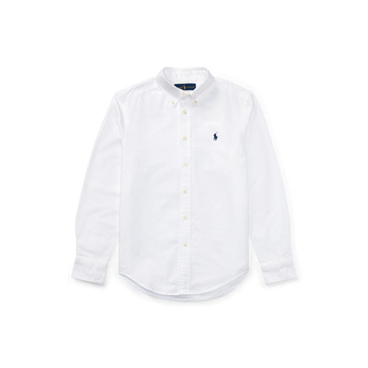 Ralph Lauren skjorte i hvit farge med liten logo på venstre bryst