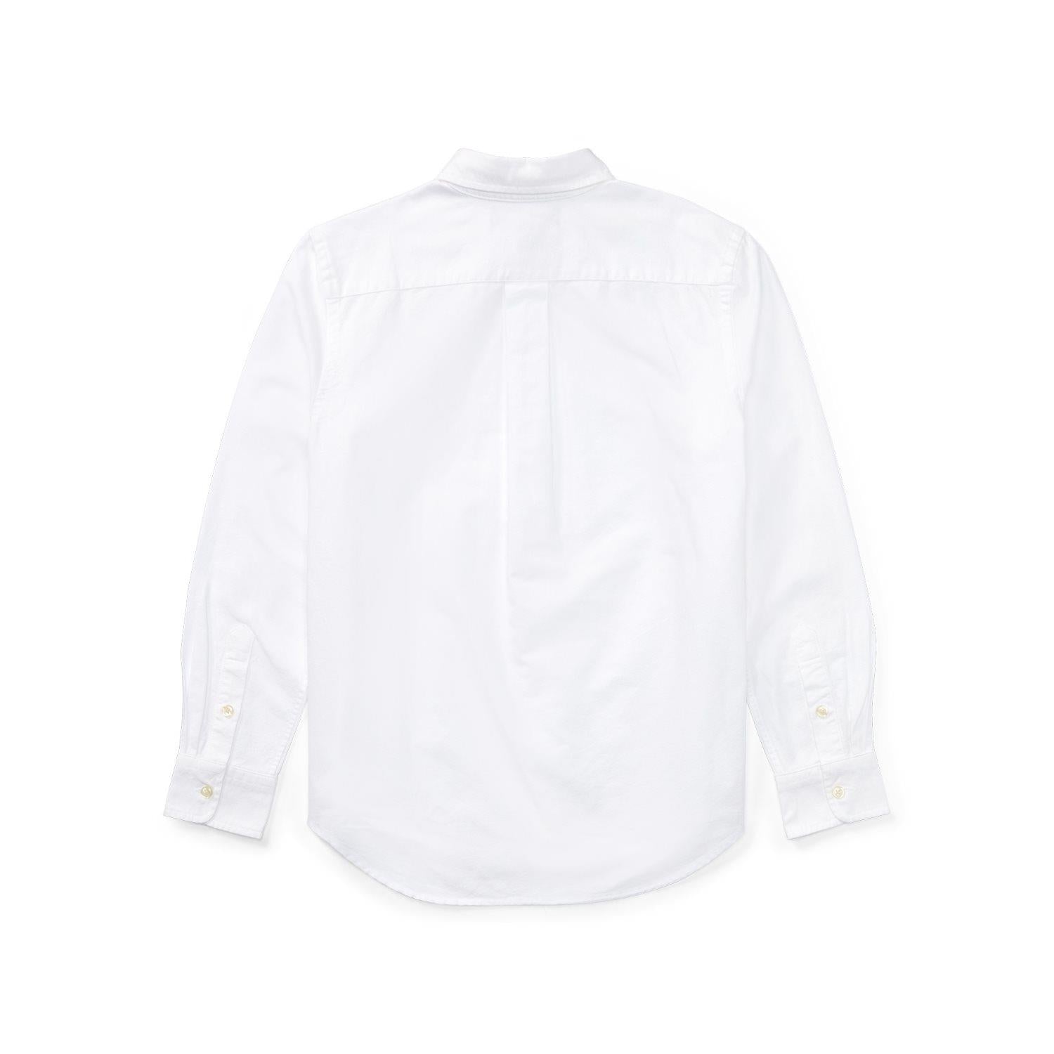 Ralph Lauren skjorte i hvit farge med liten logo på venstre bryst