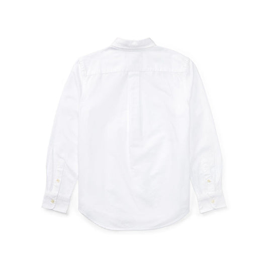 Ralph Lauren skjorte i hvit farge med liten logo på venstre bryst