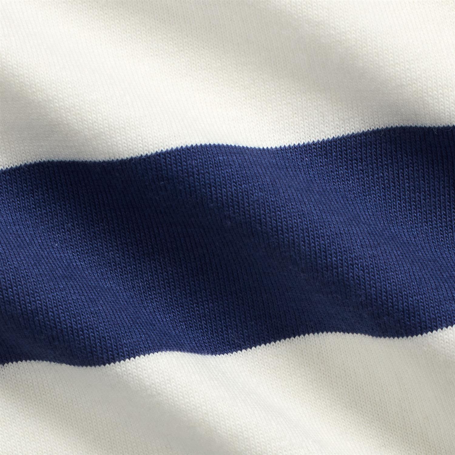Ralph Lauren blå/hvit soldrakt med striper og brodert hest – Gutt