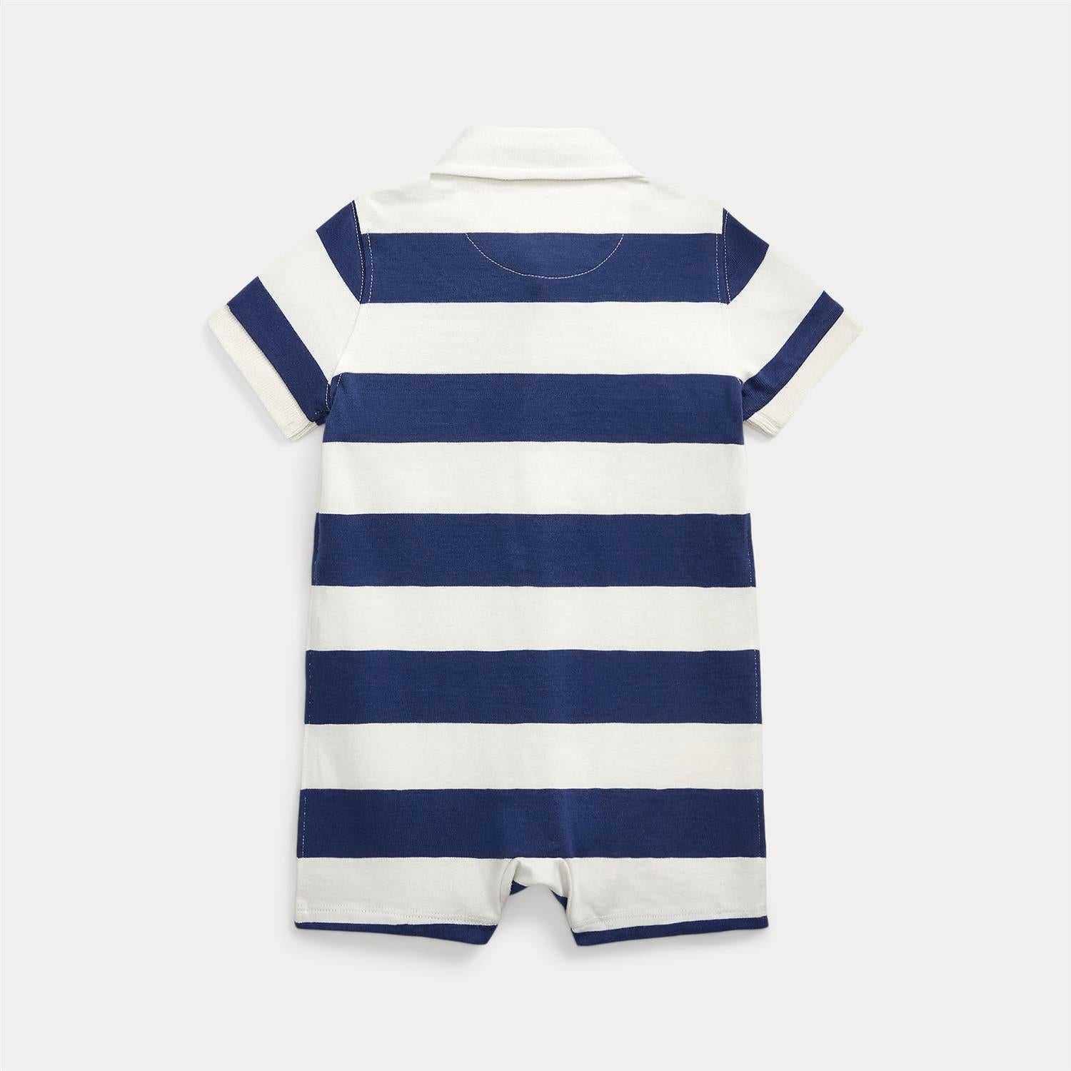 Ralph Lauren blå/hvit soldrakt med striper og brodert hest – Gutt