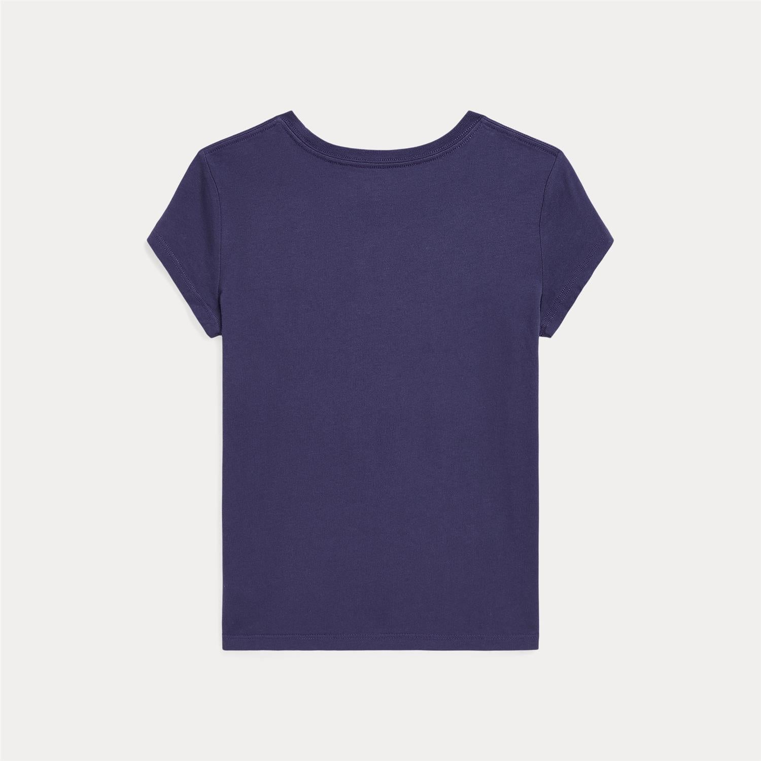 Marineblå T-skjorte med bamsemotiv fra Ralph Lauren – jente – 7–16 år