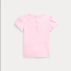 Ralph Lauren rosa t-skjorte med bamsemotiv – jente 1–2 år