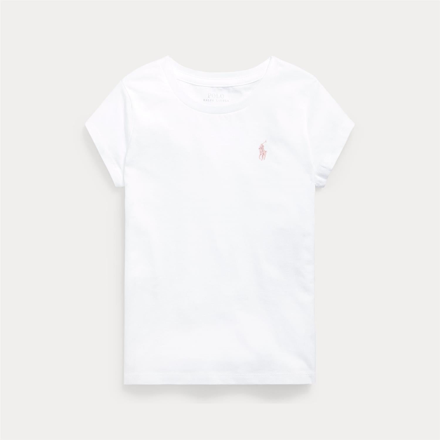 Polo Ralph Lauren hvit t-skjorte med logo for jente
