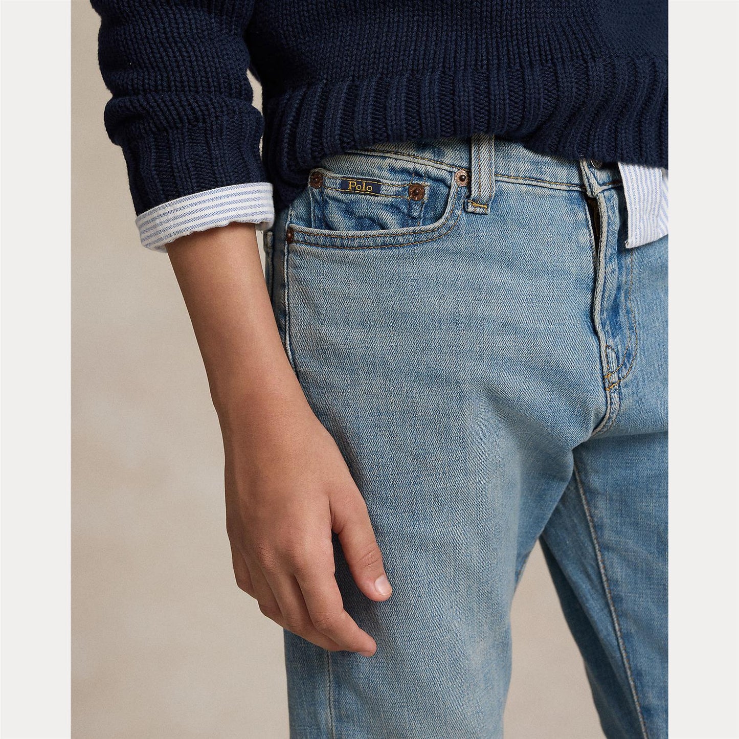 Ralph Lauren lysblå denim jeans med 5 lommer – 12–18 år