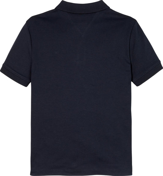 Marineblå pique til gutt fra Tommy Hilfiger i glatt bomull