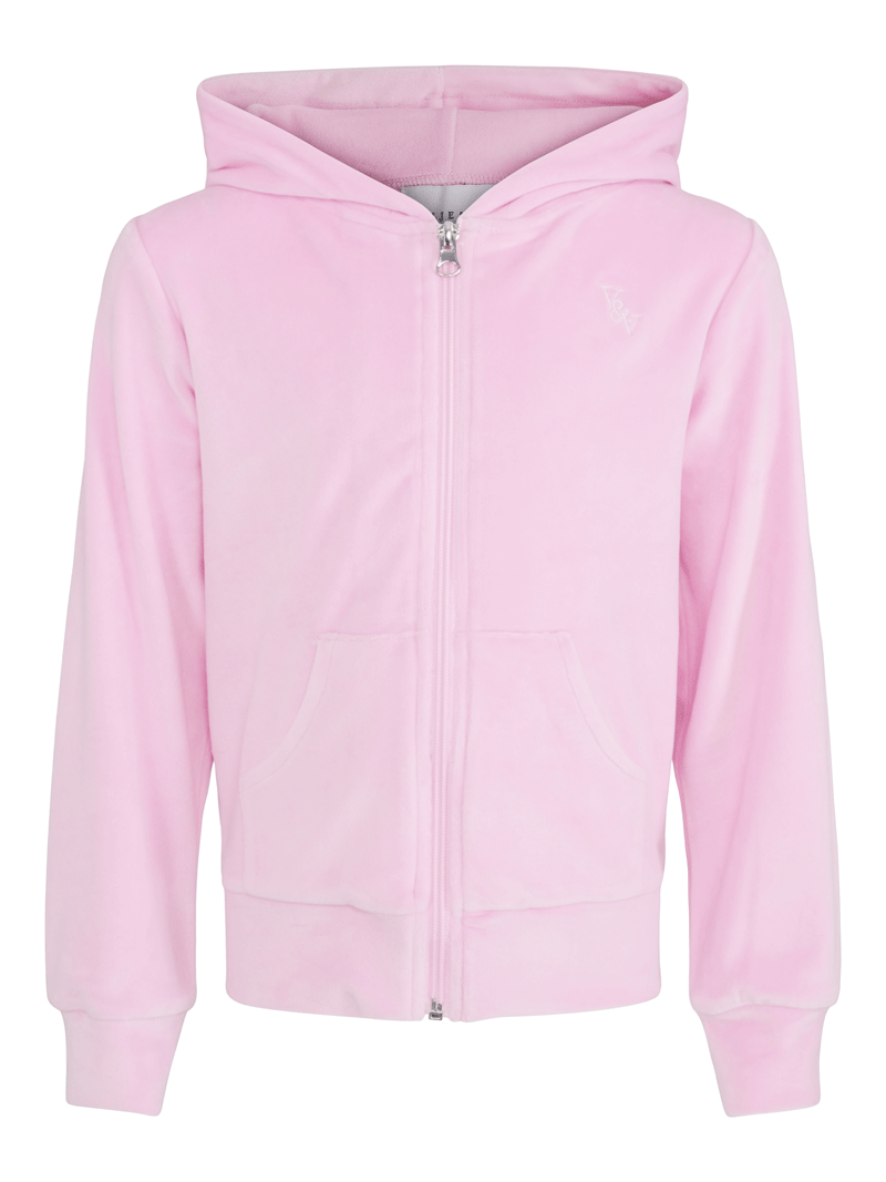 Rosa velour hettejakke fra Vilje & Ve – Hermine – jente – 4–12 år