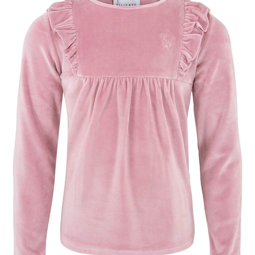 Vilje & Ve Juliane velour genser i blush rose til jente 1–6 år