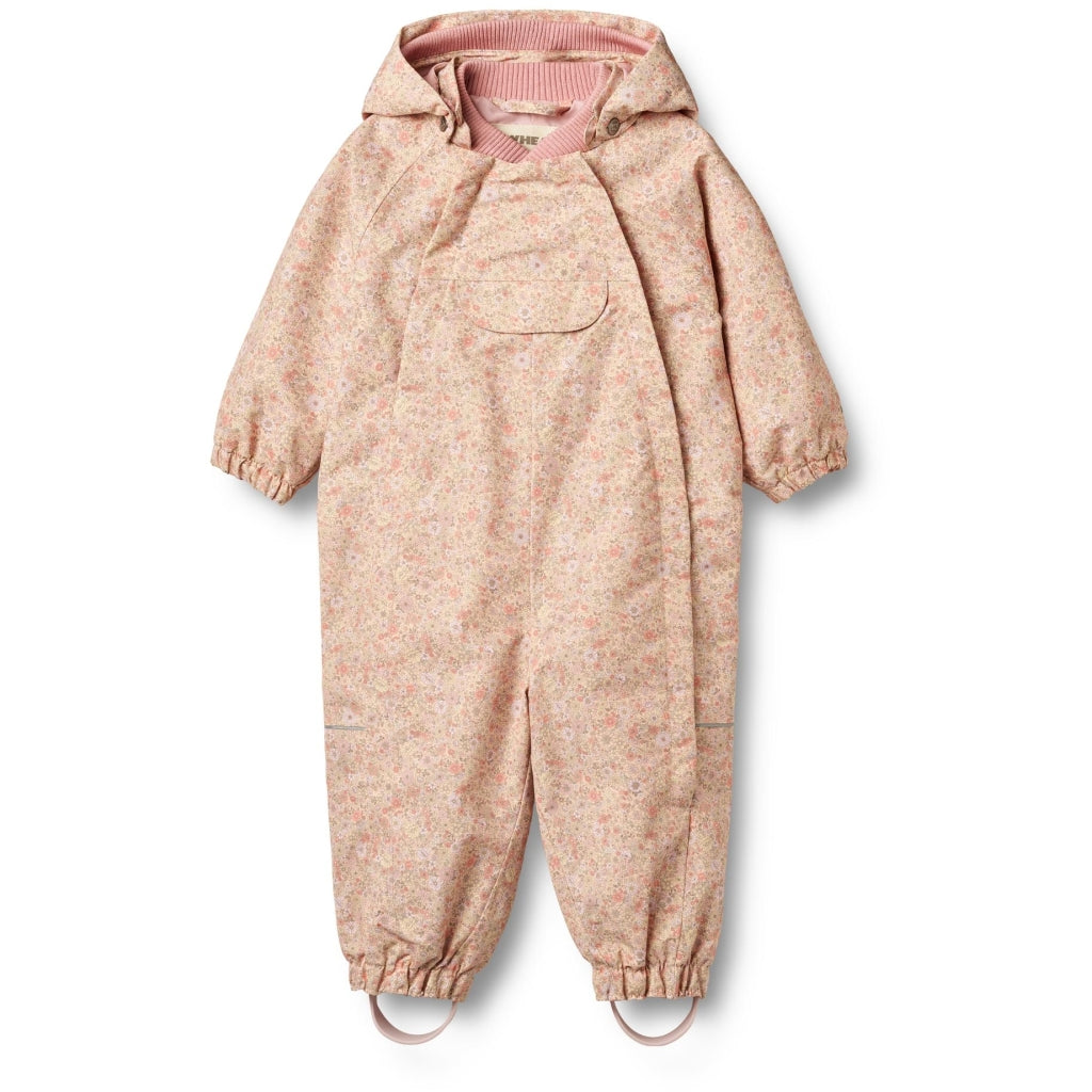 Wheat Olly Tech vårdress i Lemonade Flowers-print med refleks og glidelås, jente 9 mnd–3 år
