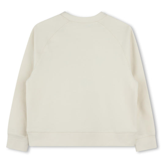 Zadig & Voltaire collegegenser i offwhite med Rock’n’Roll-print – jente 14–16 år